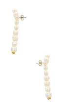 SHASHI Pearl Bow Earring in Ivory