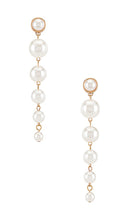 SHASHI Pearl Drop Earrings in Metallic Gold