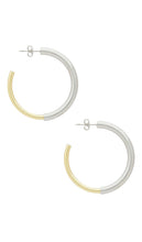 SHASHI Remix Hoop in Metallic Gold,Metallic Silver
