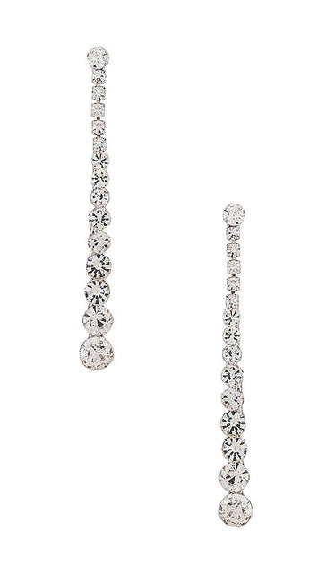 SHASHI Romane Earrings in Metallic Silver