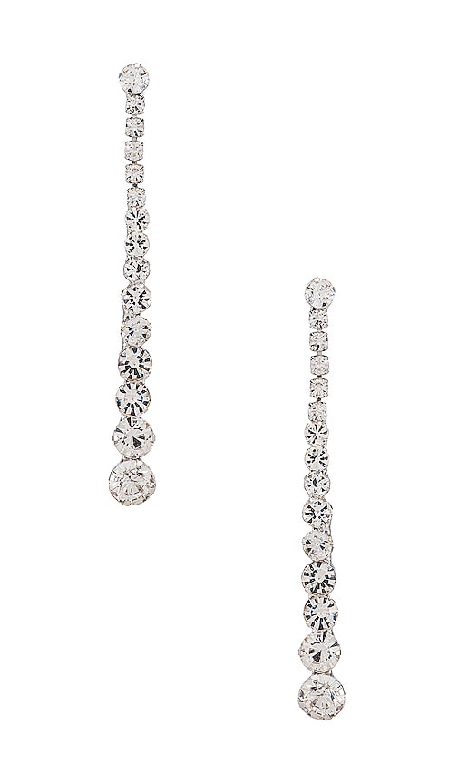 SHASHI Romane Earrings in Metallic Silver