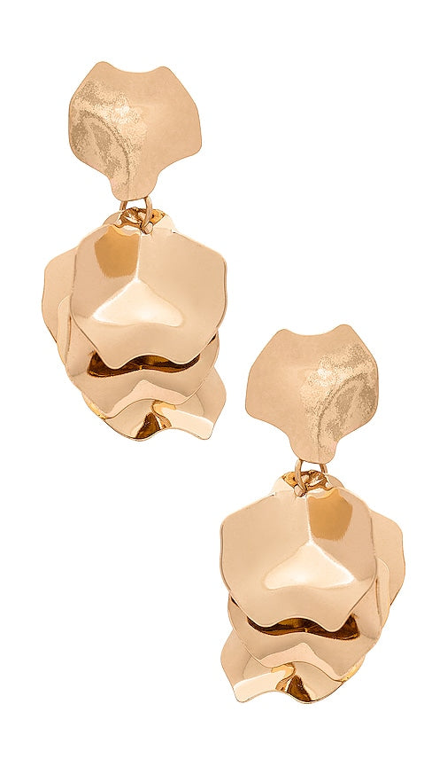 SHASHI Ruellia Earring in Metallic Gold