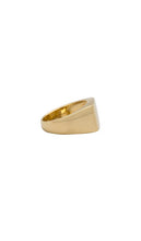SHASHI Square Signet Ring in Metallic Gold