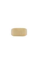 SHASHI Square Signet Ring in Metallic Gold