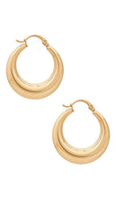 SHASHI St. Germain Hoop in Metallic Gold