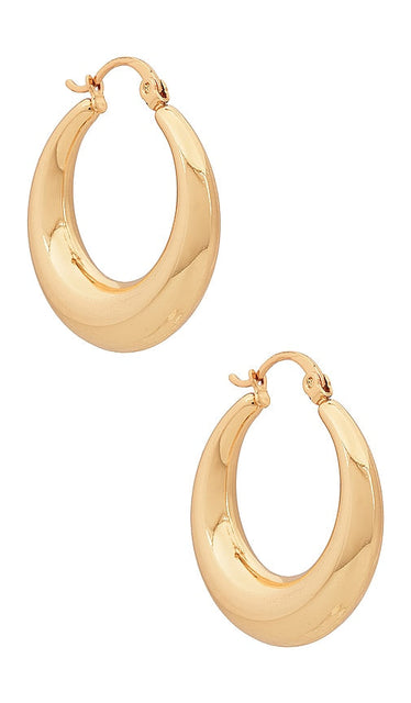 SHASHI St. Germain Hoop in Metallic Gold