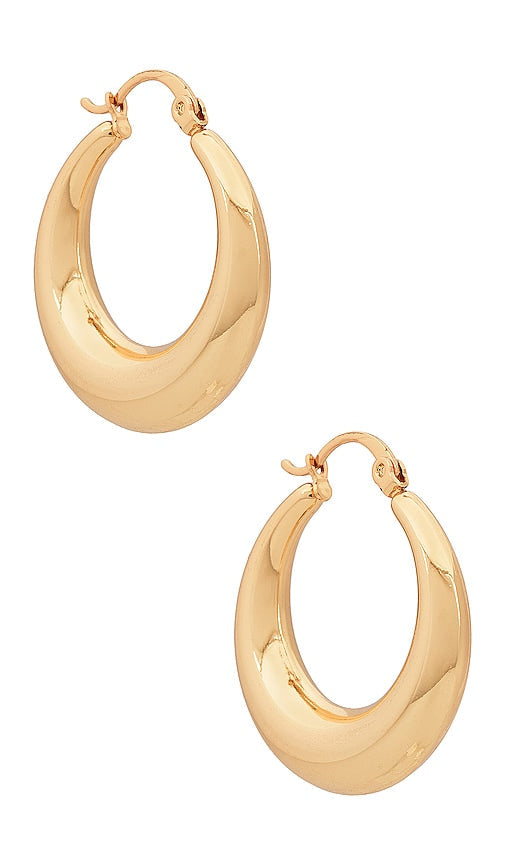SHASHI St. Germain Hoop in Metallic Gold
