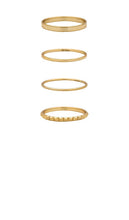 SHASHI Stacking Ring Set in Metallic Gold
