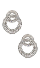 SHASHI Statement Earrings in Metallic Silver