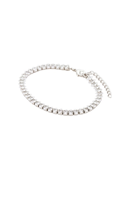 SHASHI Thea Tennis Bracelet in Metallic Silver