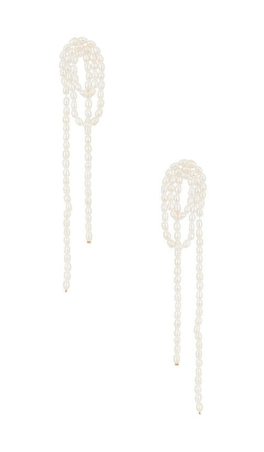 SHASHI Vroom Pearl Earring in White