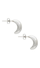 SHASHI X Revolve Crescent Hoops in Metallic Silver