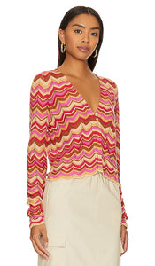 Show Me Your Mumu Coza Cardi Top in Pink