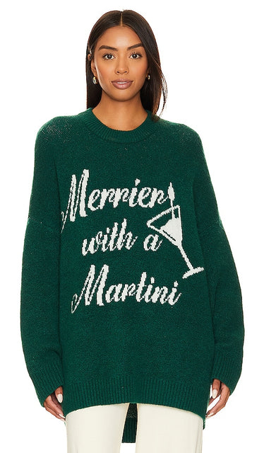 Show Me Your Mumu Classic Crewneck Sweater in Green - Montrez-moi votre pull à col rond classique Mumu en vert - 给我看看你的 Mumu 经典绿色圆领毛衣 - Zeig mir deinen klassischen Mumu-Pullover mit Rundhalsausschnitt in Grün - Show Me Your Mumu 클래식 크루넥 ​​스웨터 그린 색상 - Mostrami il tuo maglione girocollo classico Mumu in verde