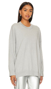 Show Me Your Mumu Classic Crewneck Sweater in Grey