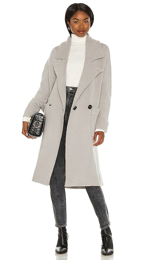 Show Me Your Mumu Melrose Sweater Jacket in Light Grey - Montrez-moi votre veste pull Mumu Melrose en gris clair - 给我看看你的 Mumu Melrose 浅灰色毛衣夹克 - Zeigen Sie mir Ihre Mumu Melrose Pulloverjacke in Hellgrau - Show Me Your Mumu 멜로즈 스웨터 자켓 라이트 그레이 색상 - Mostrami la tua giacca maglione Mumu Melrose in grigio chiaro