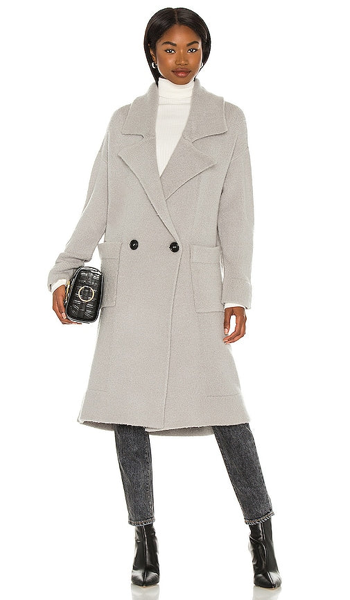 Show Me Your Mumu Melrose Sweater Jacket in Light Grey