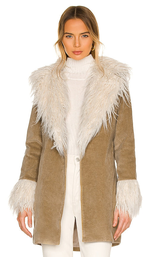 Show Me Your Mumu Penny Lane Coat in Beige
