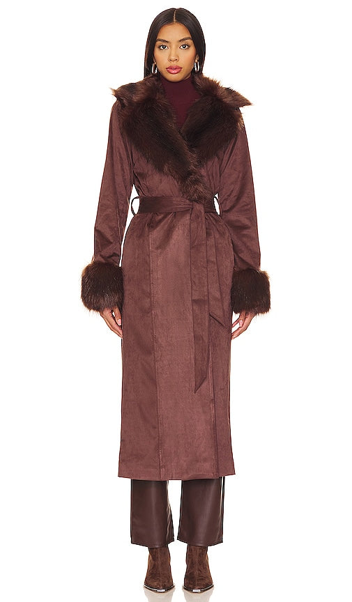 Show Me Your Mumu Penny Lane Coat in Brown