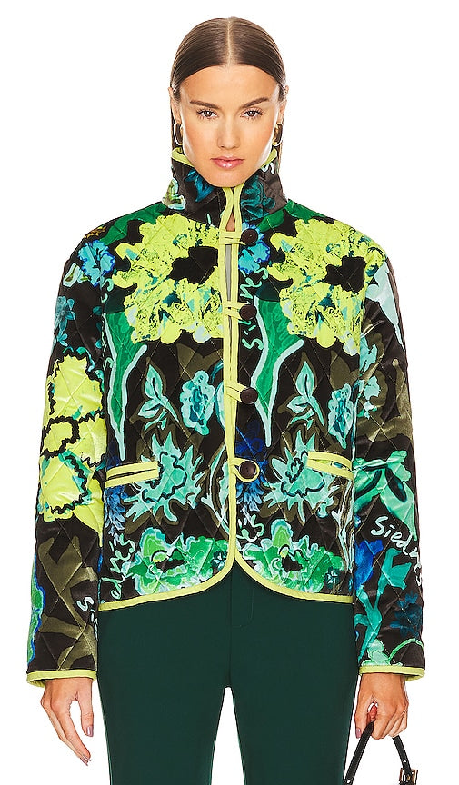 SIEDRES Dion Velvet Jacket in Green