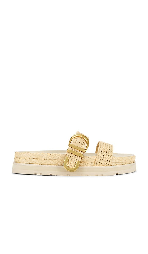 SIMKHAI Aida Buckle Sandal in Nude | Natural Platform Sandals for Women