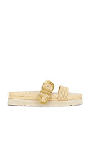 SIMKHAI Aida Buckle Sandal in Nude | Natural Platform Sandals for Women