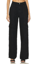 SIMKHAI Calista Denim Cargo Pant in Black