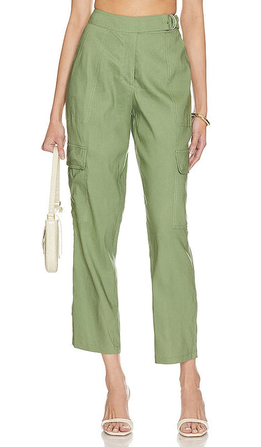 SIMKHAI Carolina Utility Pant in Olive - Pantalon utilitaire SIMKHAI Carolina en olive - SIMKHAI Carolina 橄榄色实用长裤 - SIMKHAI Carolina Utility Hose in Oliv - SIMKHAI 캐롤라이나 유틸리티 팬츠 올리브 색상 - Pantaloni SIMKHAI Carolina Utility in oliva