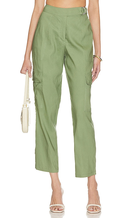 SIMKHAI Carolina Utility Pant in Olive - Pantalon utilitaire SIMKHAI Carolina en olive - SIMKHAI Carolina 橄榄色实用长裤 - SIMKHAI Carolina Utility Hose in Oliv - SIMKHAI 캐롤라이나 유틸리티 팬츠 올리브 색상 - Pantaloni SIMKHAI Carolina Utility in oliva