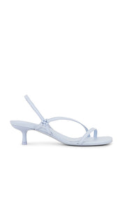 SIMKHAI Cedonia Stud Strappy Kitten Heel Sandal in Baby Blue | Periwinkle Sky Strappy Sandals for Women