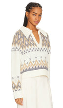 SIMKHAI Clarence Polo Pullover in Ivory