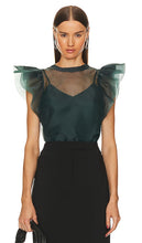 SIMKHAI Corina Blouse in Dark Green - Chemisier SIMKHAI Corina en vert foncé - SIMKHAI Corina 深绿色衬衫 - SIMKHAI Corina Bluse in Dunkelgrün - SIMKHAI 코리나 블라우스 - Camicetta SIMKHAI Corina in verde scuro