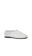 SIMKHAI Eden Ballet Flat in Metallic Silver