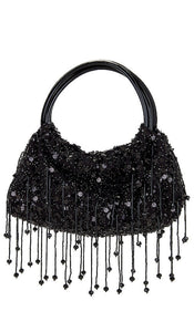 SIMKHAI Ellerie Sequin Mini Bag in Black