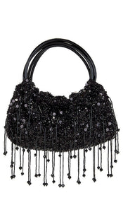 SIMKHAI Ellerie Sequin Mini Bag in Black - SIMKHAI Ellerie Mini sac à sequins en noir - SIMKHAI Ellerie 黑色亮片迷你包 - SIMKHAI Ellerie Pailletten-Minitasche in Schwarz - SIMKHAI 엘러리 스팽글 미니백블랙 색상 - Mini borsa SIMKHAI Ellerie con paillettes in nero