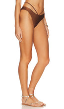 SIMKHAI Emmalynn Strappy Bikini Bottom in Metallic Bronze