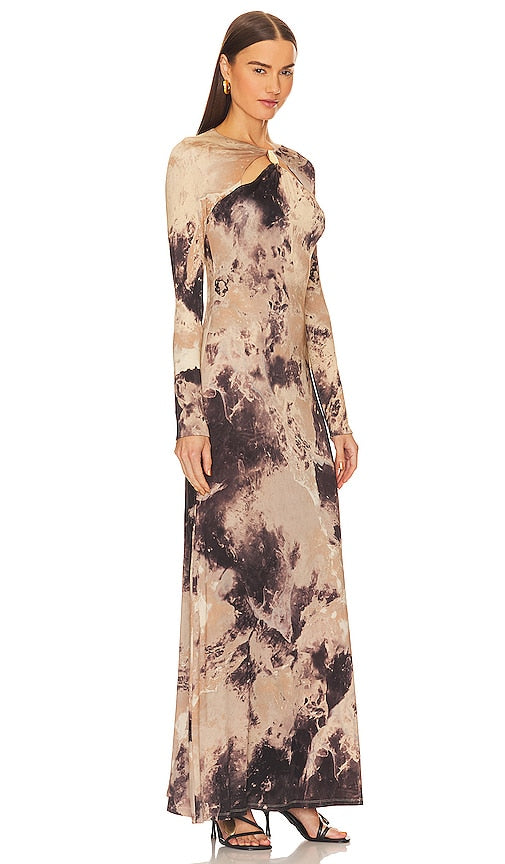 SIMKHAI Etta Gown in Beige