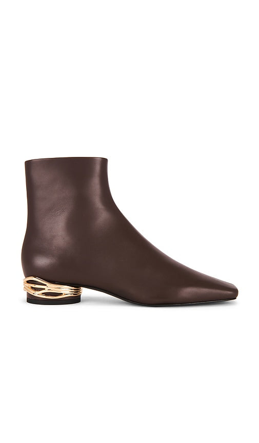 SIMKHAI Gia Boot in Burgundy | Hickory Gold Ankle Boots for Women