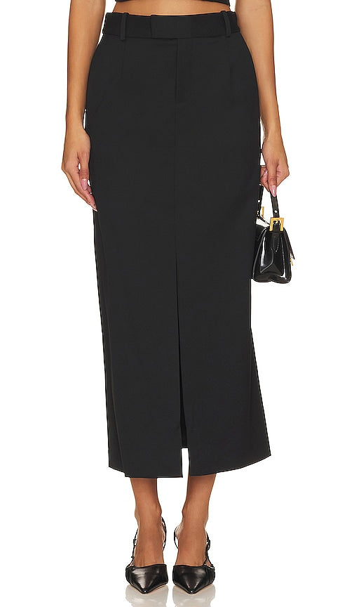 SIMKHAI Jalda Straight Skirt in Black - Jupe droite SIMKHAI Jalda en noir - SIMKHAI Jalda 黑色直筒裙 - SIMKHAI Jalda gerader Rock in Schwarz - SIMKHAI JALDA 스트레이트 스커트 - Gonna dritta SIMKHAI Jalda in nero