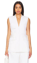 SIMKHAI Kirby Reverse Tailored Vest in Ivory