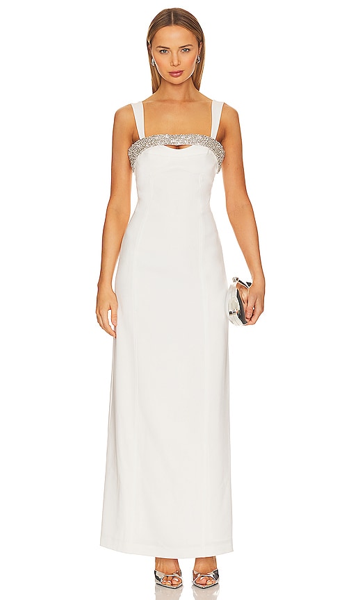 SIMKHAI Lenny Gown in White - Robe SIMKHAI Lenny en blanc - SIMKHAI Lenny 白色礼服 - SIMKHAI Lenny Kleid in Weiß - SIMKHAI 레니 가운 화이트 색상 - Abito SIMKHAI Lenny in bianco