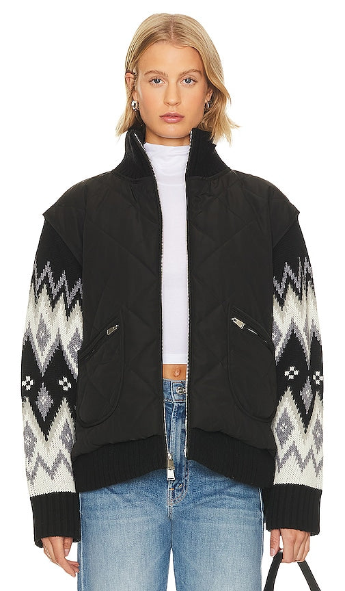 SIMKHAI Malone Quilted Parka in Black - SIMKHAI - Parka matelassée Malone en noir - SIMKHAI Malone 黑色绗缝派克大衣 - SIMKHAI Malone Steppparka in Schwarz - SIMKHAI Malone 퀼팅 파카블랙 색상 - Parka trapuntato SIMKHAI Malone in nero