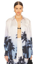 SIMKHAI Manon Shirt in Cream,Blue - Chemise SIMKHAI Manon en crème, bleu - SIMKHAI Manon 奶油色、蓝色衬衫 - SIMKHAI Manon Hemd in Creme, Blau - SIMKHAI 마농 셔츠 in Cream,Blue - Camicia SIMKHAI Manon in crema, blu
