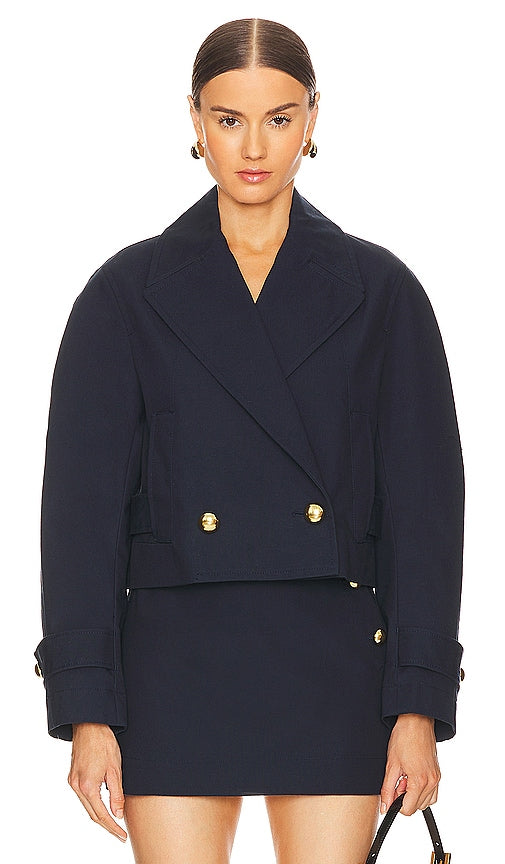 SIMKHAI Olina Cropped Jacket in Navy