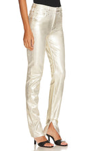 SIMKHAI Rae High Rise Skinny in Metallic Gold