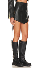 SIMKHAI Rider Moto Skirt in Black