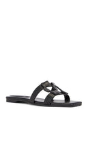 SIMKHAI Simkhai Monogram Flat Slide in Black
