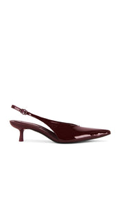 SIMKHAI Sylvie Slingback Heel in Burgundy | Cranberry Pump Heels for Women