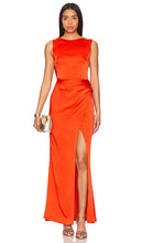 SIMKHAI Tommy Open Back Gown in Red
