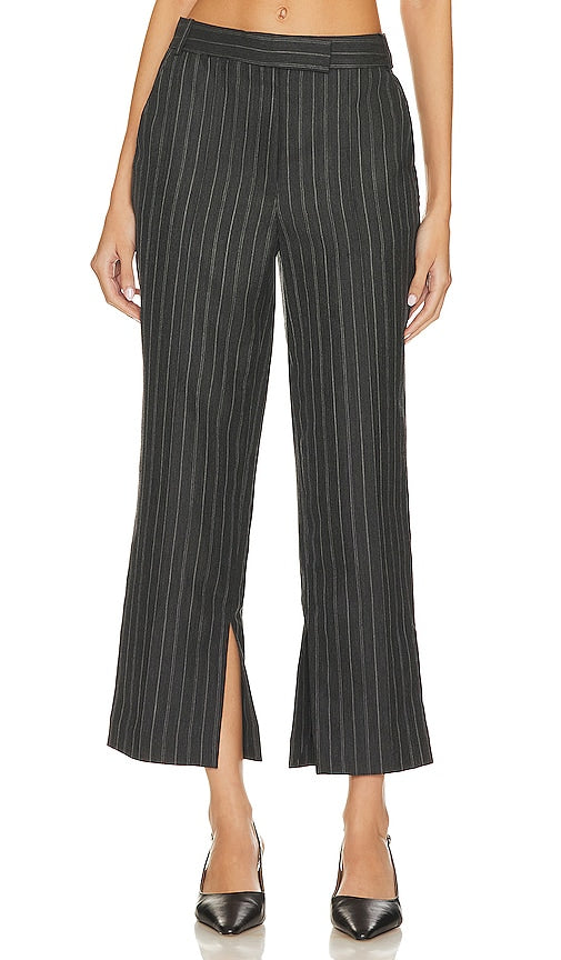 SIMKHAI Vera Crop Pant in Grey - Pantalon court SIMKHAI Vera en gris - SIMKHAI Vera 灰色九分裤 - SIMKHAI Vera Crop Hose in Grau - SIMKHAI 베라 크롭 팬츠 그레이 색상 - Pantaloni corti SIMKHAI Vera in grigio